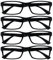 Die Lesebrille Unternehmen Schwarz Leser Wert 4er-Pack Herren Frauen UVR4092BK +2,50