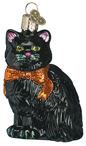 Old World Christmas Halloween Kitty Glas geblasen Ornament für Weihnachtsbaum