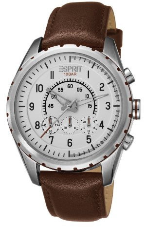 Esprit Herren-Armbanduhr Analog Quarz Leder ES105351002