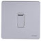 Schneider Electric Ultimate Screwless Flat Plate - Single Light Switch, Double Pole, 20AX, GU2410WPC, Polished Chrome with White Insert