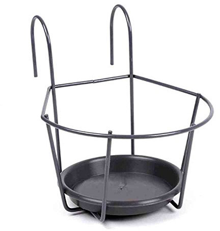 H.G. Blumentopfhalter, Durchmesser 16 cm zum Einhängen, grau