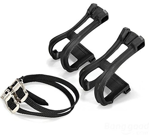 Mark8shop 2 x Feste Fixie Gear Bike Pedal Toe Straps Fuß Clip Binding Band