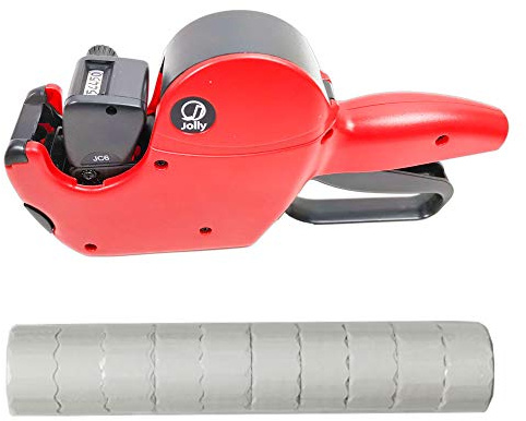 Jolly Kit de prix C6 + 4 rouleaux d'étiquettes + tampon pour étiqueteuse Bleu