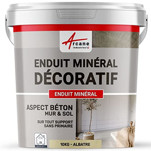 Enduit décoratif, mural et sol, rénovation chambre, cuisine, salle de bain - 10 kg Albatre - ARCANE INDUSTRIES
