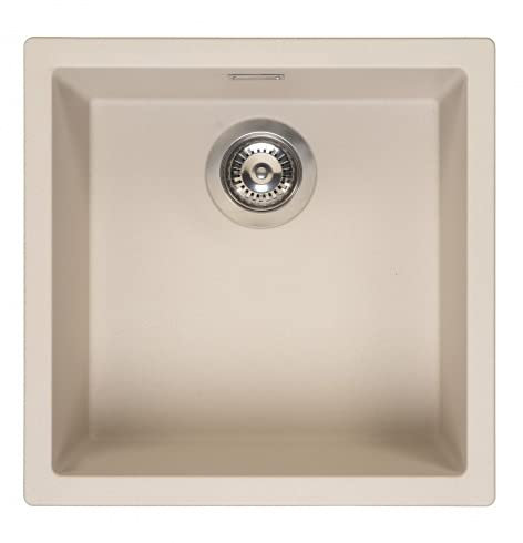 Reginox Amsterdam 40 Caffe Silvery Granito fregadero 400 x 400 Crema