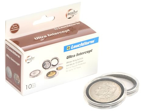Leuchtturm ULTRA coin capsules Intercept 36 mm, pack of 10