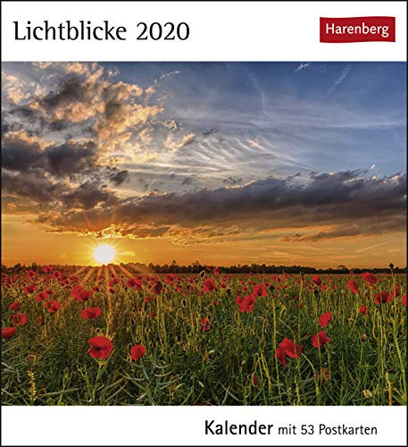 Postkartenkalender Lichtblicke - Kalender 2020 - Harenberg-Verlag - mit 53 heraustrennbaren Postkarten - 16 cm x 17,5 cm