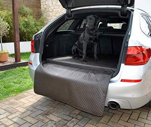 Mayaadi Home Hundebett Kofferraum Matte Luca Autoschondecke Kunst Leder Autositz Schutzdecke Braun XXL (110x90x5x60cm)