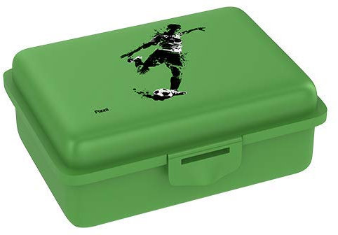 Fizzii Lunchbox (Inkl. Obst-/ Gemüsefach, schadstofffrei, spülmaschinenfest, Motiv: Kicker)