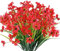JEMONG 12 Paquetes de Flores Artificiales para Exteriores, Resistentes a los Rayos UV, Flores Falsas Que no se decoloran, para jardín, Porche, Ventana, decoración (Rojo Oscuro)