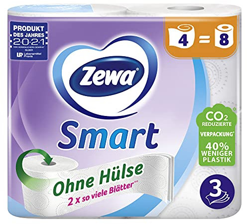 Zewa Smart 3-Lagiges Toilettenpapier, 4 Stück