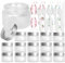 15 Pack, 1 oz 30 ml Frosted Glass Jars with Silver Lids & Inner Liners, Empty Matte Clear Round Refillable Cosmetic Containers Travel Jars for Cosmetics, Body Butter,Scrubs,Face Cream Lotion