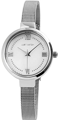 Just Watch Hallie Damen-Uhr Meshband Edelstahl klassisch Analog Quarz JW10074 (silberfarbig)