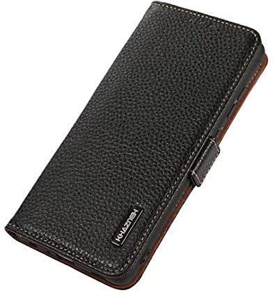 COQUE Case Nokia XR20 Cover,Side magnetic leather lychee pattern RFID Anti-Theft Brush Phone Case Flip Folio Protective for Nokia XR20-Black