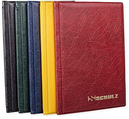 Coin Collection Album – 50p £1 £2 A-Z 10 pence 10p Storage Holder – Mini Handy Collecting Pocket - Protect and Store 96 Coins - Original SCHULZ Coin Album in Blue
