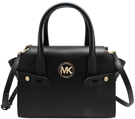 Michael Kors Carmen Colorblock Medium Flap Satchel (Black)