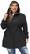 Hanna Nikole Manteau Imperméable Long À Capuche Pour Femme - Coupe-Vent Léger Et Imperméable Avec Fermeture Éclair Veste De Sport Avec Poches Noir 48