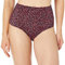Amazon Essentials Bas de bain taille haute (grande taille disponible) Femme, Rouge Brique Léopard, 44