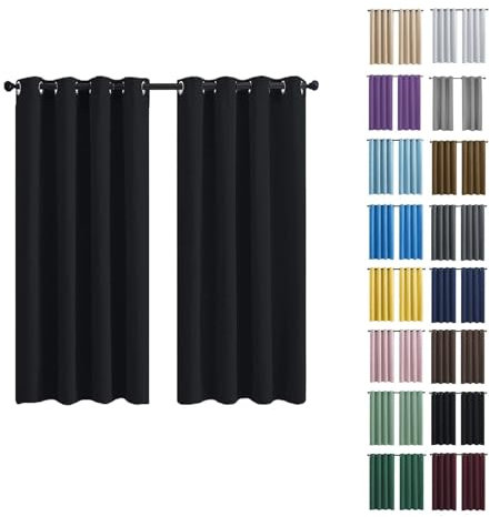 Fliegengitter Vorhänge Isolierende Gardine Blickdicht Hochwertige Qualität Kälteschutz für Schlafzimmer Gesund Wohnen - 300x250cm (Schwarz)