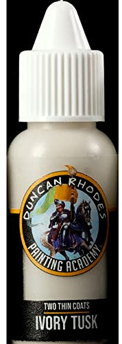 Duncan Rhodes Painting Academy Two Thin Coats Hobby Paints 15ml (Ivory Tusk)