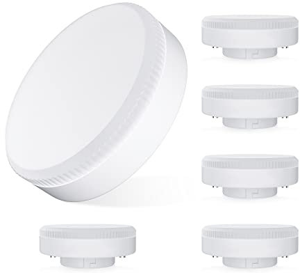 GX53 LED Lampe 10W, 1000lm GX53 Leuchtmittel, Naturweiß 4000K GX53 Birne, Nicht Dimmbar, Kein Flackern, AC/DC 190-260V Ersatz 100W GX53 Halogenlampen, CRI> 80, 6pcs