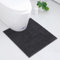 Homaxy Tapis de salle de bain en chenille - Antidérapant et doux - Avec découpe - 50 x 60 cm - Absorbant - Lavable - Pour toilettes - Gris foncé