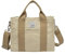 VASCHY Mini Tote Bag für Damen, Kleine Nette Ästhetische Canvas Tote Geldbörse Handtaschen Crossbody Schulter Satchel Bag mit Reißverschluss Taschen für Mädchen Khaki