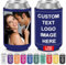1-150 fundas personalizadas para latas de cerveza, a granel, aisladas, para cerveza, refrescos, botellas, con logotipo, imagen, texto, para boda, fiesta de cumpleaños