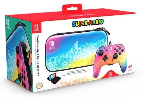 PDP Rematch + Case Bundle Star Spectrum Nintendo Switch