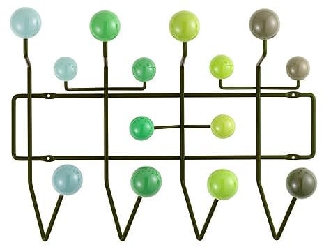 Gardarobe Kleiderhaken Holzkugel Wandgarderobe Metall Mit 14 Bunten Haken Garderobe Mehrere Farben Zur Auswahl,6