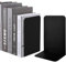TNSLAND Buchstütze aus Metall (4er Pack) 14x10x20cm | Bücherhalter, Organzier für Kinder, Bücher, Büro, Regal | Elegantes, Robustes Metall im stilvollen Design, möbelschonend | Schwarz