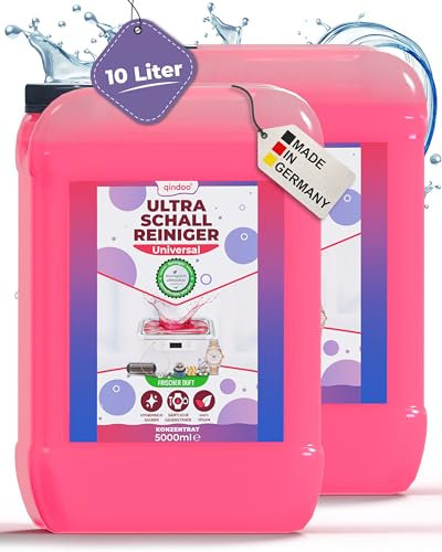 Qindoo Ultraschall Reiniger Ultraschallbad Universal, Privat Handwerk Industrie Kunststoffe, Metall im Ultraschallreinigungsgerät (10 Liter)