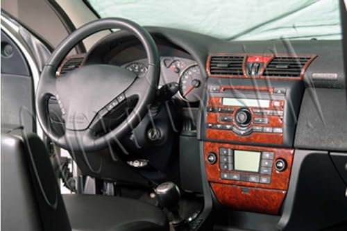 AUTOKLEIDUNG® Cockpit Dekor kompatibel mit Fiat Stilo ab Baujahr 03/2003 13 Teile | 3D Carbon Optik
