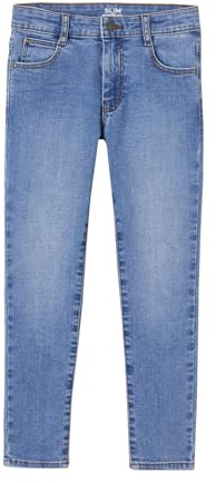 Vertbaudet Jungen Slim-Fit-Jeans WATERLESS, Hüftweite Regular, Bundweite verstellbar Double Stone 158/164