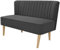 UTSRABFA Schlafsessel Küchenbank Wohnzimmer Couch Sofa Stoff 117 x 55,5 x 77 cm Dunkelgrau Geeignet für Säle, Bankette, Bewirtungsräume, Kabinen