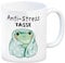Frosch in blauer Decke mit Spruch Anti-Stress Tasse Kawaii Süß Plüsch Frosch Relax Entspannung Anti-Stress Kaffee