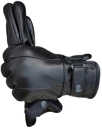 ATTONO Herren Lederhandschuhe Mode Auto Chopper elegante Handschuhe aus Leder - 8/M