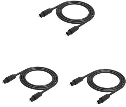 Gadpiparty 3stücke Optical Fiber Audio Kabel Digitales Lautsprecherkabel Mit Goldbeschichteten Anschlüssen Für Klaren Sound Für Heimkino Und Audiogeräte Schwarz