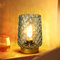 MJ PREMIER Battery Operated Lamp, Cordless LED Table Lamp with Timer, Green Glass Table lamp, Decorative Lantern Lights Decor for Patio/Home/Hallway/Deck/Spareroom/Bedroom/Tabletop/Fireplace