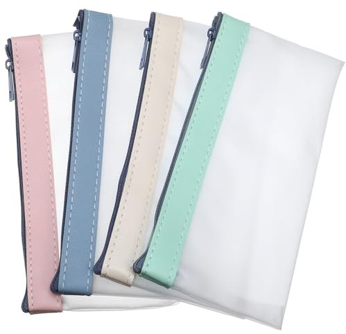 DIYEAH 4er-pack Umschlag-bleistiftbeutel Beutel Mit Reißverschluss Bargeldbeutel Für Schreibwaren Make-up