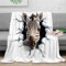 Flauschige Decke Zebra Warm Sofaüberwurf Decke Tier Mikrofaser Sofaüberwurf Weich Wohndecke, Sofadecke Schlafzimmer 50x60inch(127x152cm)