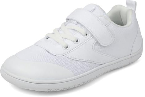 AONEGOLD Calzado Descalzos Niños Niñas Transpirables Zapatillas Ligeras Flexibles Cómodo Shoes Zapatos de Correr Antideslizante Sneakers(Blanco,33 EU)