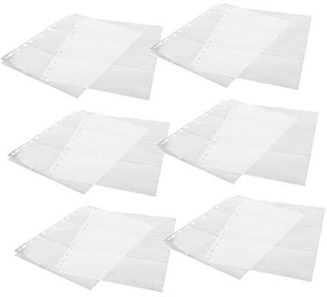 BCOATH 50 Stück Sammelkartenhüllen Fotokartenhüllen Für Ordner 9-taschen-kartenordnerseiten A4-größe Feine Verarbeitung Für Dauerhaften Gebrauch