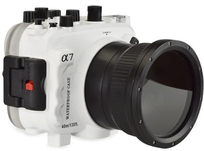 Sea frogs Custodia per fotocamera subacquea compatibile con Sony A7 / A7R / A7S Pro 28-70 mm 40 m/132ft profondità massima di immersione impermeabile custodia per fotocamera per immersioni, surf,