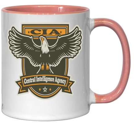 Atspauda CIA Eagle Central Intelligence Agency Keramik Tee Kaffee Tasse Rosa