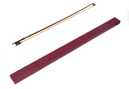 Hartschalen-Bogenetui, Violin-Viola-Cello-Bogenkasten, Herausziehbare Violin-Viola-Cello-Bogen-Schutzbox mit Weichem Samt-Interieur (Rot)