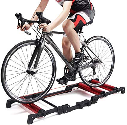 Fahrradtrainer Ständer Indoor Fahrrad Roller Reitplattform Faltbar - Mountain Road Bike Fahrradständer & Ständer - Trainer Zubehör für Fitness Training