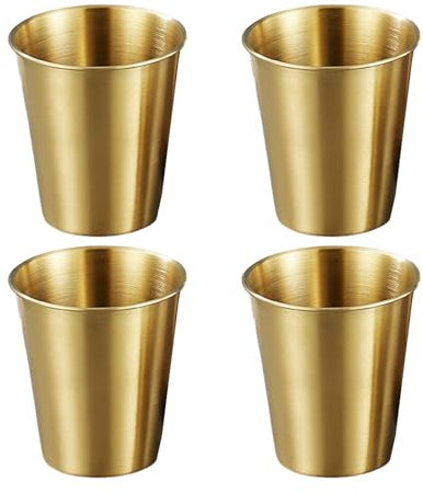 Packung Mit 4 Multifunktionalen Edelstahlbechern Für Kinder Mehrzweck Und Tragbaren Metallbecher Für Zuhause Oder Reisen