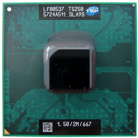 SIMPLETEK - Procesador móvil Core 2 Duo T5500 1,66 GHz Socket 478 (PPGA/FCPGA) 2 núcleos/2 subprocesos (reacondicionado)