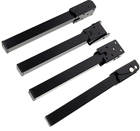 SEWACC 4 Stück Faltbare Tischbeine Schwarz für DIY Laptop und Campingtische Robust und Langlebig Einfache Installation Belastung